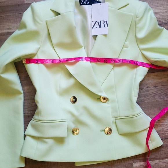 ZARA Double Breasted Blazer color Lemon - Picture 14 of 15